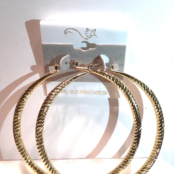 Oversize 14K Gold Filled Statement Hoop Earrings - Picture 6 of 6